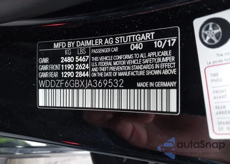 2018 Mercedes-Benz E 400 4Matic из США, поврежденный, VIN WDDZF6GBXJA369532